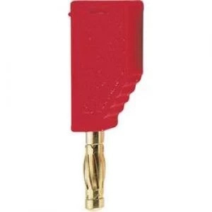 Image of Straight blade plug Plug straight Pin diameter 4mm Red Staeubl