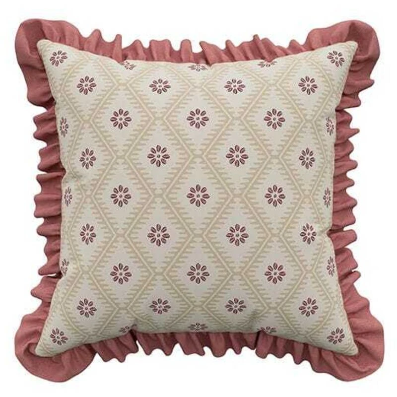 Image of Sanderson 'Poets Rose' Cotton Cushion Pink