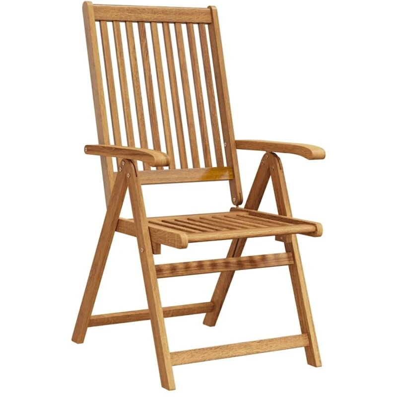 Image of VIDAXL Folding Garden Chairs 2 pcs Solid Acacia Wood Brown Vidaxl 41820fr