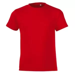 Image of SOLS Childrens/Kids Regent Short Sleeve Fitted T-Shirt (2 Years) (Red)