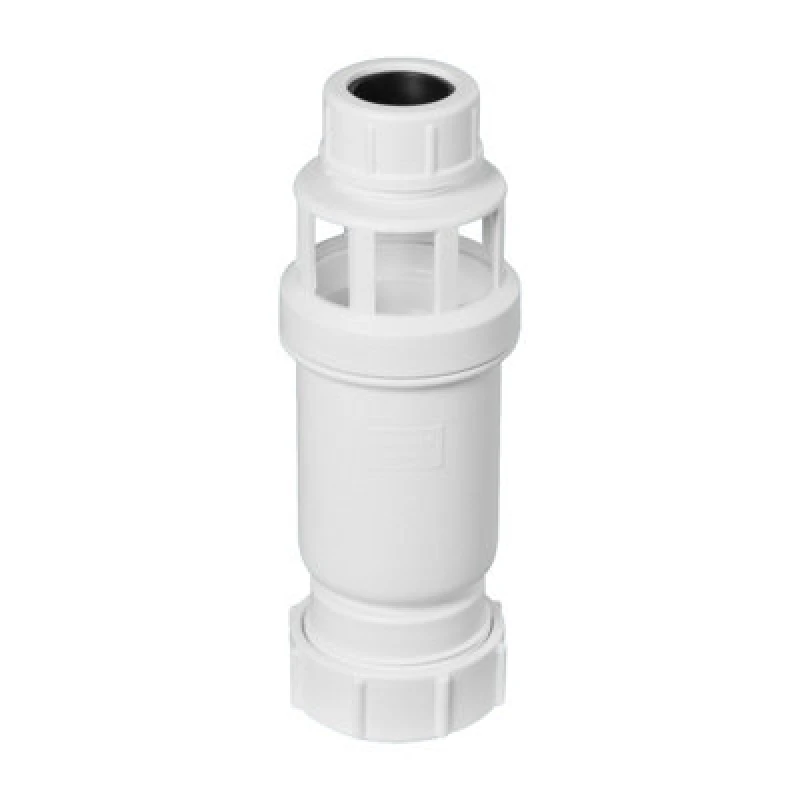 Image of McAlpine Tundish with Self Close Valve 15/22mm Inlet x 1.25'' Outlet MACTUN-2 White