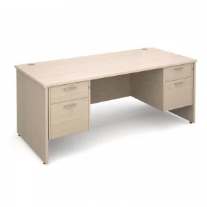 Image of Maestro 25 PL Straight Desk With 2 and 2 Drawer Pedestals 1800mm - map