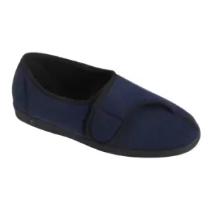 Image of Comfylux Mens Paul Check Slippers (8 UK) (Navy Blue)