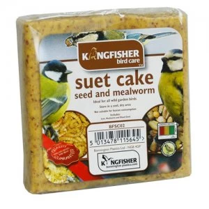 Image of Kingfisher Suet Cake with Mealworm Bird Food 300g