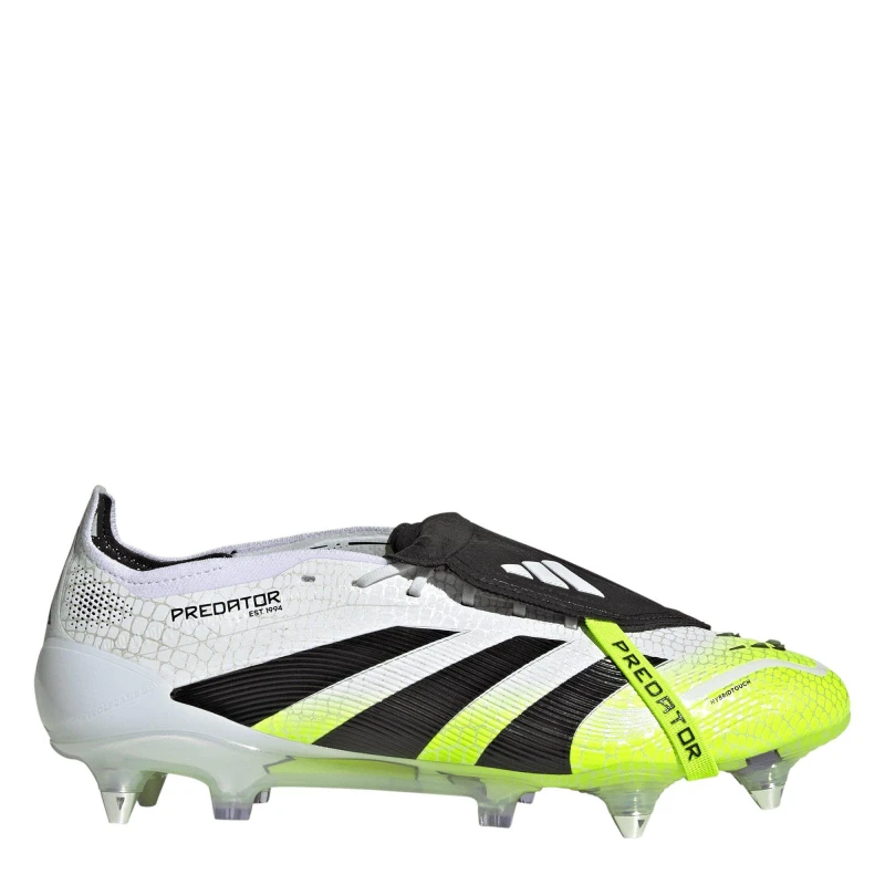 Image of adidas Predator Elite Fold-Over Tongue Adults Soft Ground Football Boots White/Blk/Lemon male 6 (39.3)