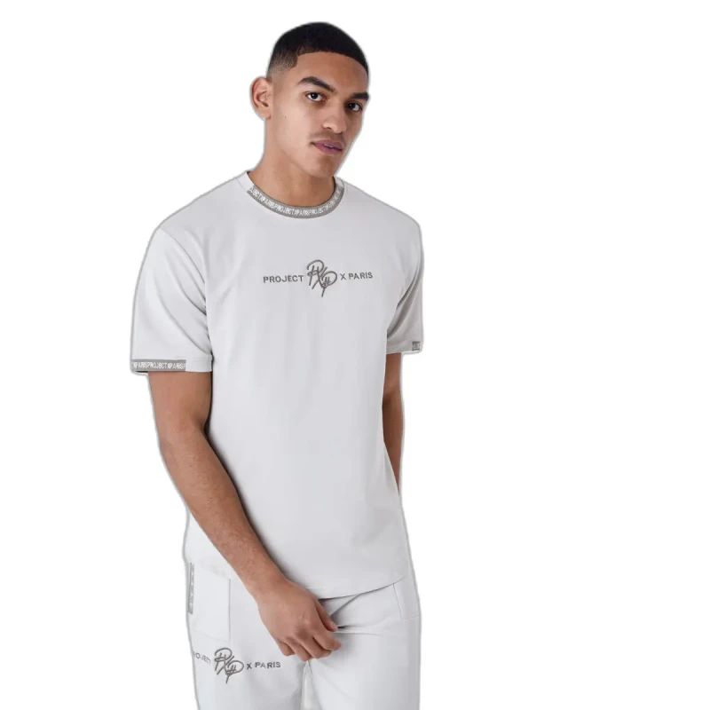 Image of Project X Paris Plain t-shirt with logo band Project X Paris Gris Male L