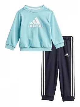 Image of Boys, adidas Unisex Infant Badge Of Sport Jogger Set - Blue Size 18-24 Months