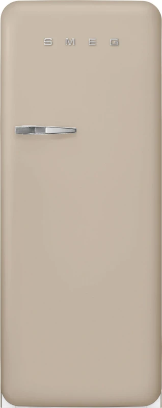 Image of Smeg 50s Style Retro Right Hand Hinge FAB28RDPP6 153cm Small Fridge with Ice Box - Perfectly Pale - C Rated