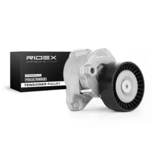 Image of RIDEX Tensioner Pulley 310T0058 Tensioner Pulley, v-ribbed belt MERCEDES-BENZ,E-Klasse Limousine (W211),C-Klasse Limousine (W203)