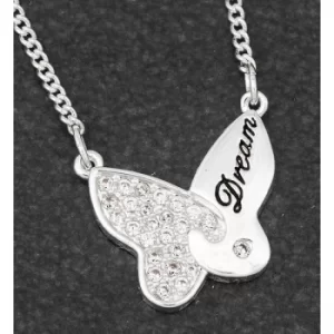 Image of Butterfly Jigsaw Silver Plated Necklace Dream