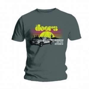 Image of The Doors Riders Mens Grey T Shirt: Medium