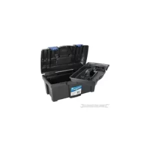 Image of Silverline - 250294 18 plastic tool box storage chest bag & removable tray