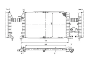 Image of NRF 53415 Engine Cooling Radiator Aluminium Brazed cooling fins