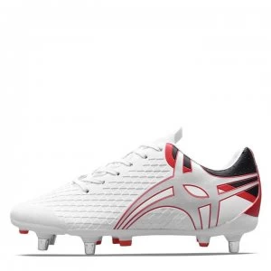 Image of Gilbert Kaizen 3 Soft Ground Rugby Boots Mens - White/Silver