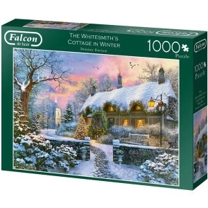 Image of Falcon The Whitesmith&rsquo;s Cottage in Winter Jigsaw Puzzle - 1000 Pieces
