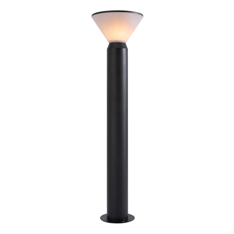 Image of Nordlux Modern Outdoor Garden Post Black Metal E27 Dark Sky, IP44 Black Unisex