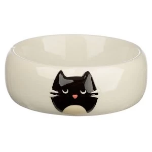 Image of Ceramic Feline Fine Cat Pet Food Bowl