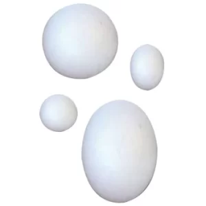 Image of Major Brushes Polystyrene Assorted Eggs and Balls (Pack of 42)