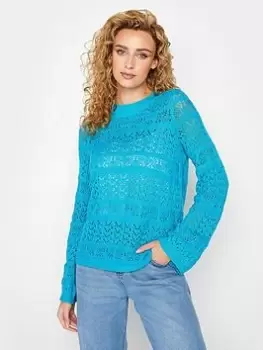 Image of Long Tall Sally Crochet Top - Blue, Pink, Size 14-16, Women