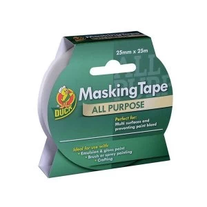 Image of Shurtape Duck Tape All-Purpose Masking Tape 25mm x 25m (Pack 3)