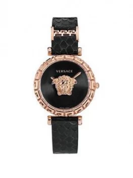 Image of Versace Palazzo Empire Graca Iconic Leather Strap Watch