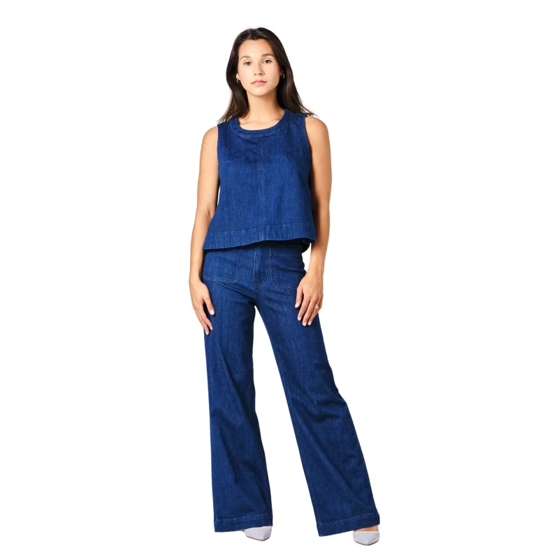 Image of F.A.M. Paris Womens flared jeans F.A.M. Paris Fauve Bleu Female 2XS