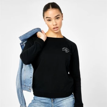 Image of Jack Wills Colby Lightweight Logo Sweatshirt - Black