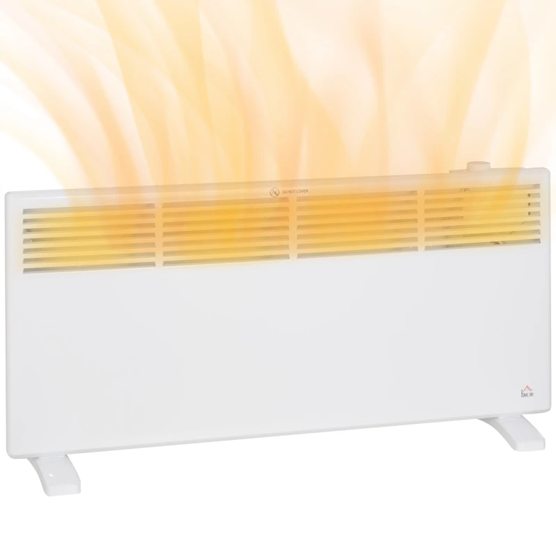 Image of HOMCOM 2000W Panel Heater, Low Energy Electric Heater For Home, White 820-420V71WT