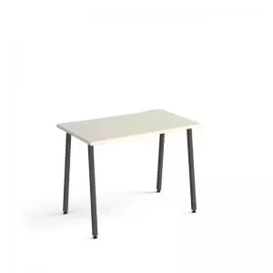 Image of Sparta straight desk 1000mm x 600mm with A-frame legs - charcoal frame