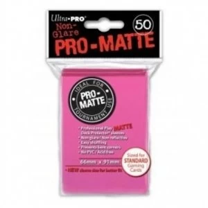 Image of Ultra Pro Pro Matte 50 Bright Pink Sleeves DPD 12 Packs