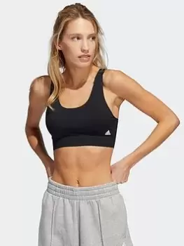 Image of adidas Purelounge Light-support Bra, Black/White Size M Women