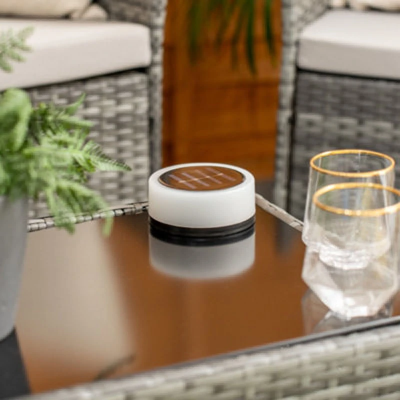 Image of ValueLights Set of 2 - Solar Powered Outdoor Garden RGB Colour Changing Multi-Function Tabletop Lights Spike Stake Lights White