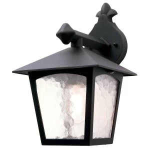 Image of 1 Light Outdoor Wall Lantern Light Black IP43, E27