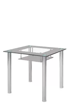 Image of Tempered Glass 105cm Dining Table