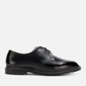 Image of Dr. Martens Mens Archie II Polished Smooth Leather Derby Shoes - Black - UK 7 - Black