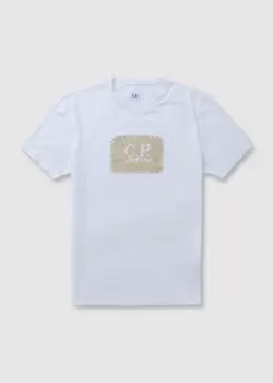 Image of C.P. Company Mens 30/1 Jersey T-Shirt In Gauze White