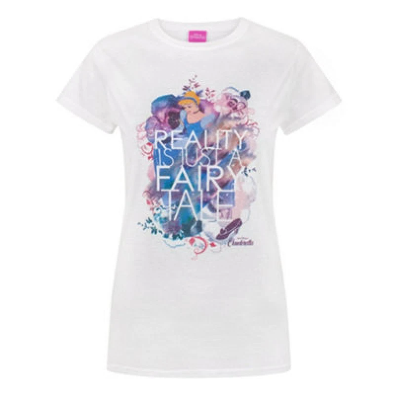 Image of (Large) Disney Short Sleeved T-Shirt (Womens White)