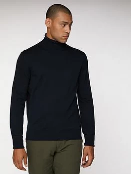 Image of Ben Sherman Cotton Roll Neck-Black, Size S, Men