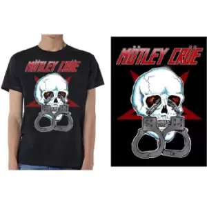 Image of Motley Crue - Skull Cuffs 2 Unisex XX-Large T-Shirt - Black