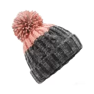Image of Beechfield Apres Beanie (One Size) (Graphite Grey/Blush)