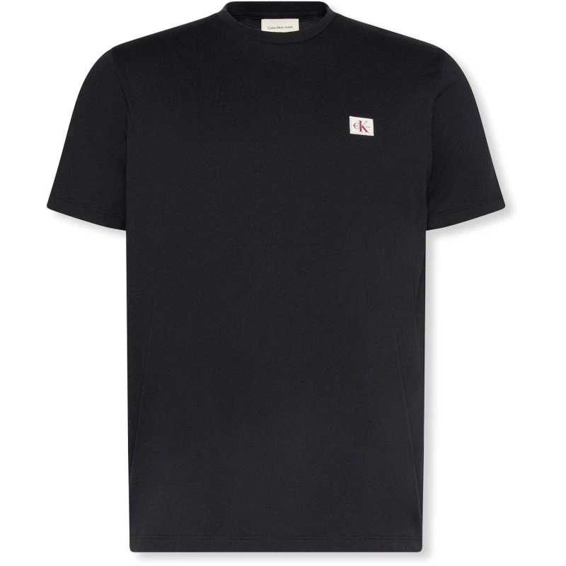 Image of Calvin Klein Jeans Mens CKJ Woven Box Regular Fit T-Shirt Black UB1 male M