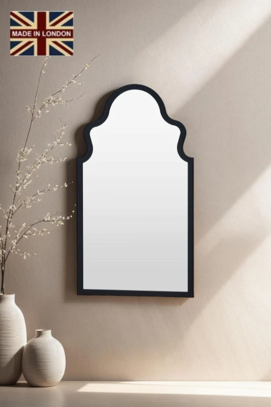 Image of Yearn Mirrors Yearn Mirrors Moroccon mirror Black 98(h)x52cm(w) Black One Size Unisex 0756406344711