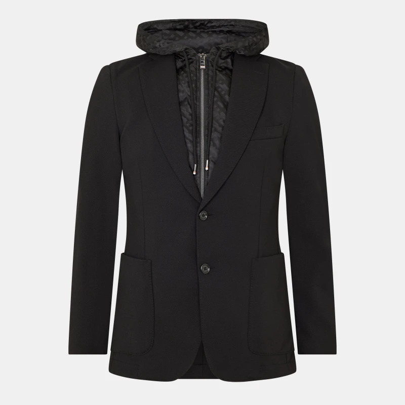 Image of Boss Mens Hanry Zip Detail Hoodie Black male 34 (44)