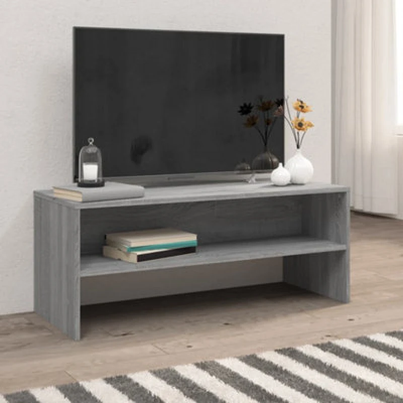 Image of Vidaxl TV Cabinet Grey Sonoma 100X40X40 Cm Engineered Wood