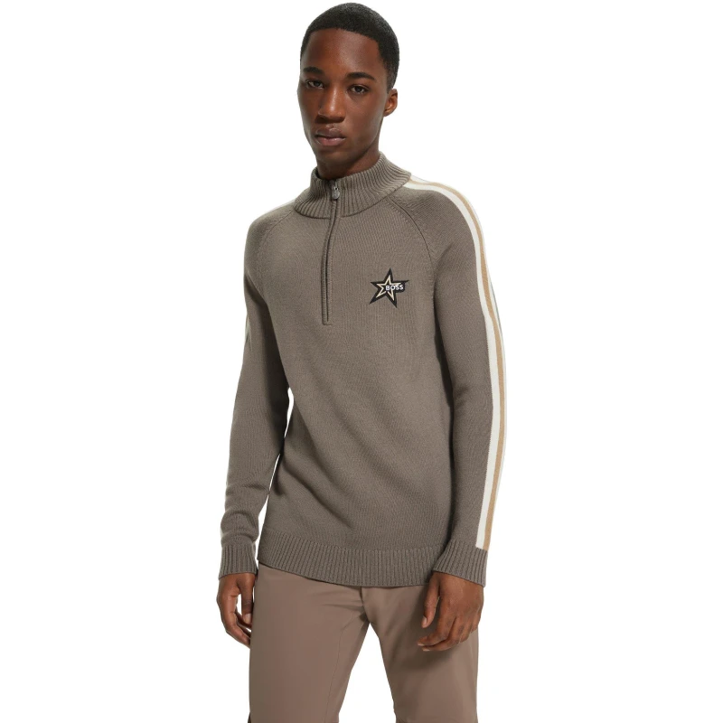 Image of Boss Mens Quarter-Zip Fleece Beige male S