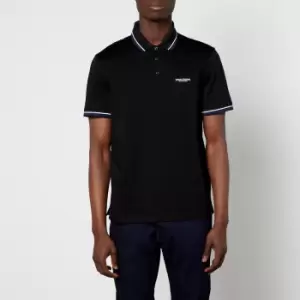 Image of Armani Exchange Mens Mercurized Cotton Polo Shirt - Black - L