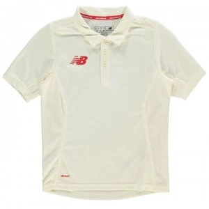 Image of New Balance Player Short Sleeve Polo Shirt Juniors - White