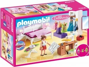 Image of Playmobil 70208 Dollshouse Bedroom Sewing Corner Playset