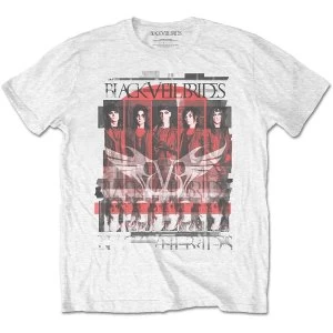 Image of Black Veil Brides - Group Scatter Unisex Medium T-Shirt - White