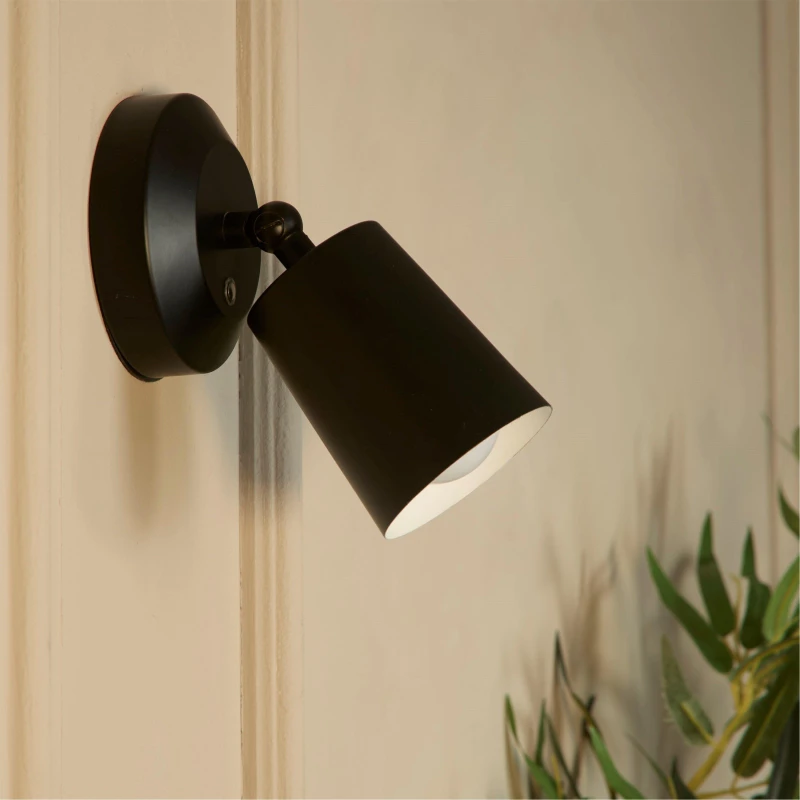 Image of Lighting Collection Rechargeable Wall Lamp Black unisex One size